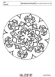 Mandala boyama sayfaları